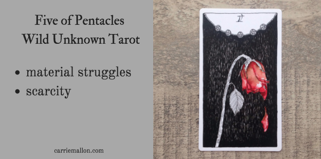 tarot card five of coins