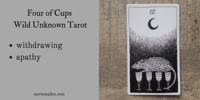 Rund ned For en dagstur prins Four of Cups :: Wild Unknown Tarot | Carrie Mallon